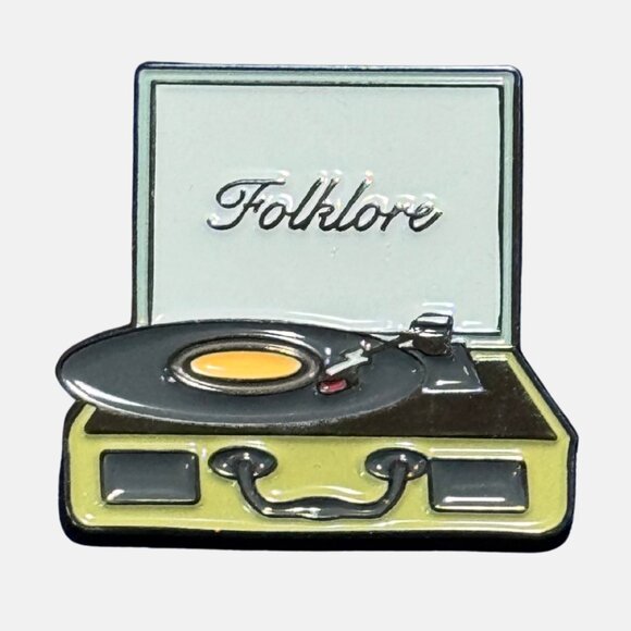 ✨2/$16 or 3/$20✨ Folklore Vinyl / Record Player Enamel Pin Taylor Swift - Picture 1 of 3